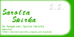 sarolta spirka business card